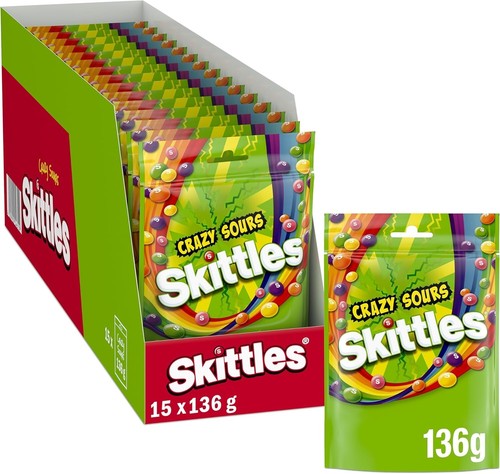 Skittles crazy sours chew - sours,