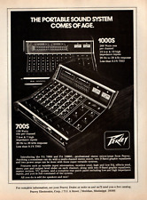 vtg 70s PEAVEY MIXER MAGAZINE PRINT AD 1000S 700S Portable Sound System PA PInup