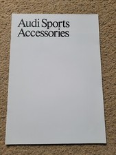 The Audi Sports Accessories Brochure circa early/mid 1980's inc. quattro, coupe