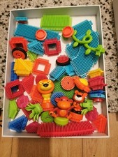 A Selection of Stickle Bricks with Monkey Lion & Tiger Not In Original Box Used