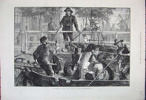 Original old antique - original, print