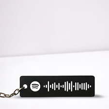 Music Code Keyring Personalised Keychain | Scan to Play Songs Albums Playlists