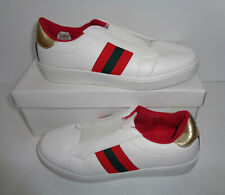 River Island Ladies White Elasticated Slip On Trainers Shoes RRP £32 Sizes 3-7