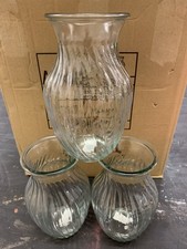 Ribbed Sweetheart Vase Glass