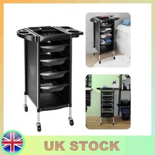4 Drawer Salon Hairdresser Trolley Beauty Barber Storage Basket Rolling Cart UK.