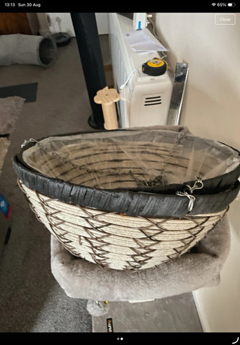 Round wicker woven storage - wicker,