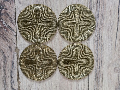 Gold beaded round - beaded, set
