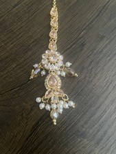 Indian Head Jewellery head tikka gold colour Wedding Hair Accessory new costume