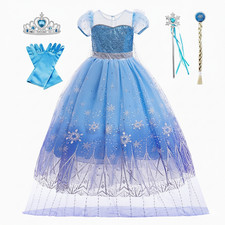 Girls Elsa Costume Princess