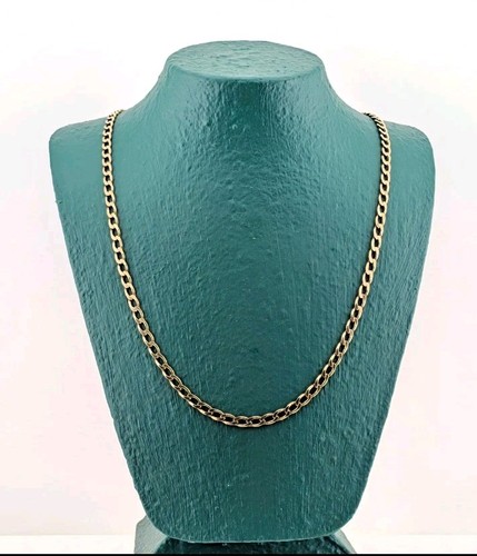 9ct yellow gold - flat, curb