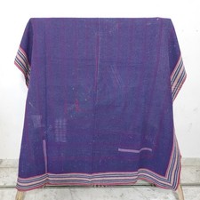 Indian Kantha Purple Quilt