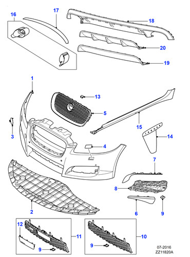Jaguar valance panel 2 - valance, xf