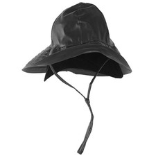 MIL-TEC SOUTHWESTERN RAIN HAT WATERPROOF NECK PROTECTION OUTDOOR STORM CAP BLACK