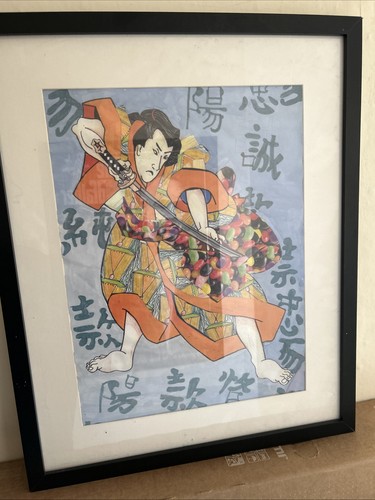 Samurai art print framed - art,