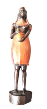 Hand Carved Wooden Masai woman Sculpture Statue Figure Tribal carving