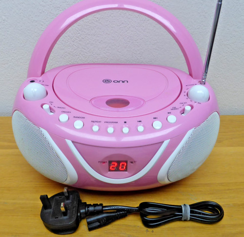 Onn pink 858 portable cd - pink,