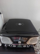 Steepletone Roxy 4 Retro Record And CD Player. Black