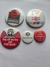 Five Train Related Pin Badges