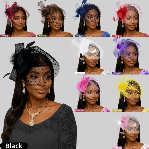 Polka dot mesh fascinator - polka,