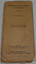 1944 France Europe Road Map