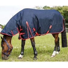 Horse Turnout Rug 600D Heavyweight Waterproof Full Fixed Combo Neck 350G Blanket