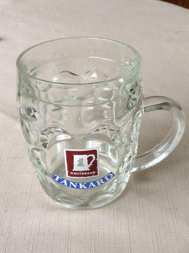 Whitbread half pint glass - half,