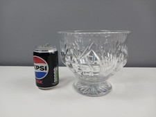 Large Crystal Cut Glass Footed