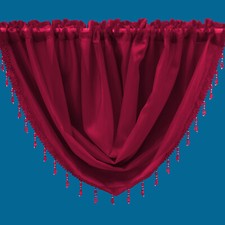 Plain beaded voile swags - plain, all