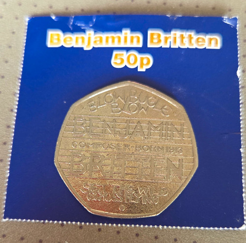 Benjamin britten 50p coin 2013 - benjamin,