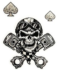 Sticker set skull helmet