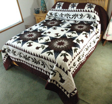 NEW! AMISH HANDMADE QUILT! ~ Stargazing in the Garden ~ 103 x 115