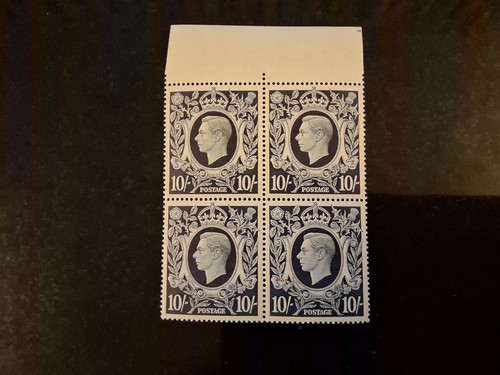 Kgv dark blue block - 10/-, blue.