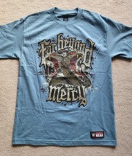 WWF WWE Authentic Randy Orton RKO Far Beyond Mercy Blue Top T-Shirt Size Medium