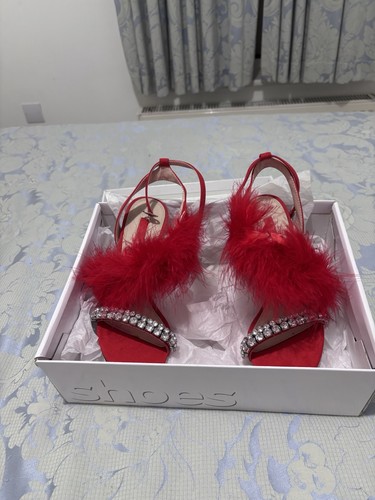 Topshop red feather rhinestone - topshop,