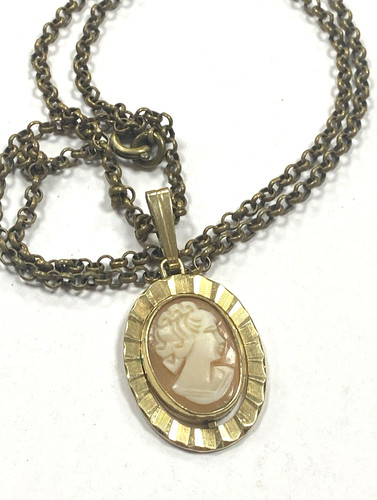 Vintage cameo brooch - vintage, pendant