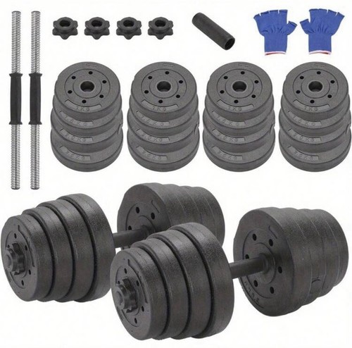 30kg dumbell and barbell - dumbell, set