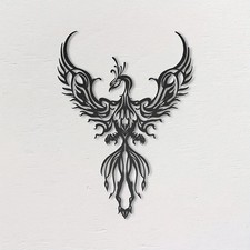 Metal phoenix wall - phoenix,