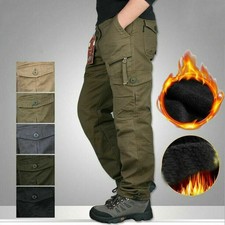 Men Winter Thermal Cargo Pants