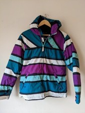 Billabong Women Jacket Small Multi Striped Ski Snowboard Jacket