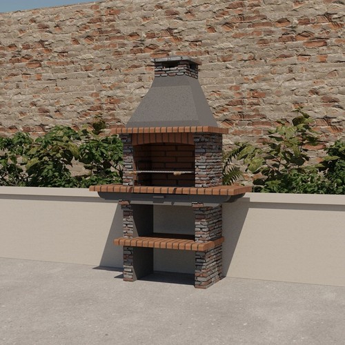 Dark slate masonry - masonry, bbq