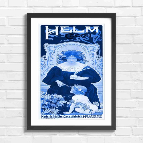 Art nouveau mother and child - art,