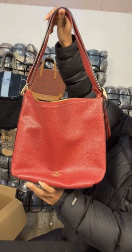 Coach red pebbled leather - red,