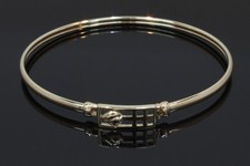 9 Carat Yellow Gold Rennie Mackintosh Style Bangle (80.25.678)