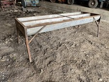 Vintage Galvanised Cattle Feed / Water Trough Garden Herb Planter