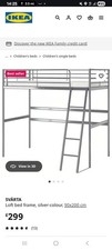 IKEA Svarta Metal Loft Bed