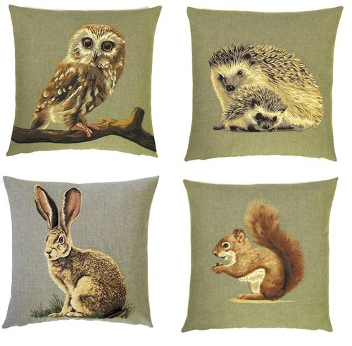 Forest animals owl squirrel - forest,