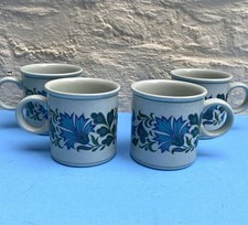 Four vintage 1970s Midwinter Stonhenge Caprice tea coffee mugs Jessie Tate