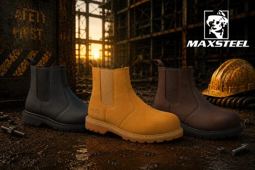 Mens leather safety boots - leather,
