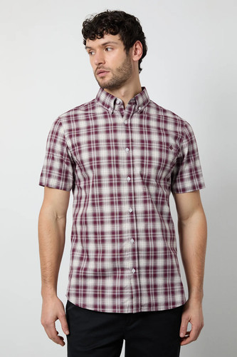 Maine purple checked short - maine,
