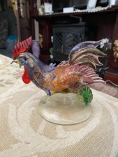 Murano Glass Rooster Sculpture